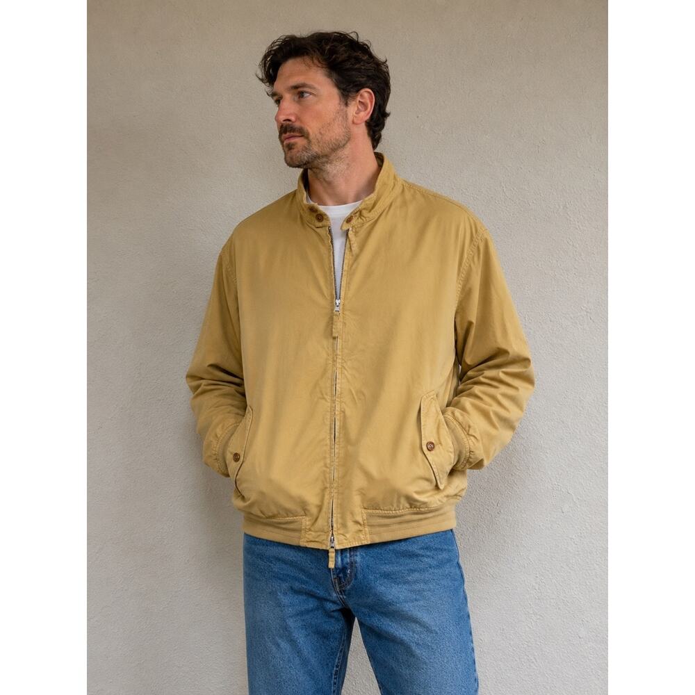 Henry Cotton’s Harrington Jacket Size 54 Tan 100% Cotton Bomber Golf Jacket